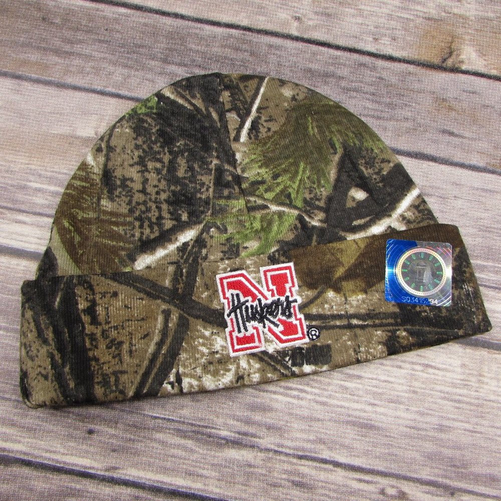 Nebraska Cornhuskers Infant Camo Beanie Skull Cap
